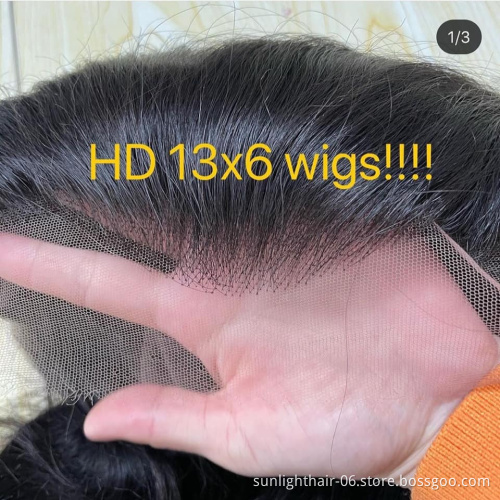 Sunlight mink brazilian  vendor jewish wig Indian temple hair processed virgin human hair deep wave 13x6 lace front wig
